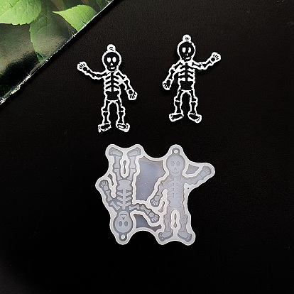 Череп diy силиконовые подвесные формы, формы для литья смолы, для уф-смолы, изготовление изделий из эпоксидной смолы