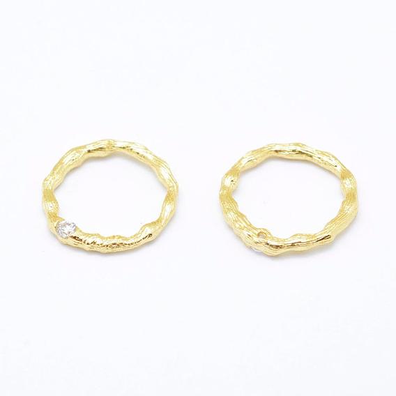 Латунная микропрокладка марки aaa кубические циркониевые соединительные кольца, без кадмия, без никеля и без свинца