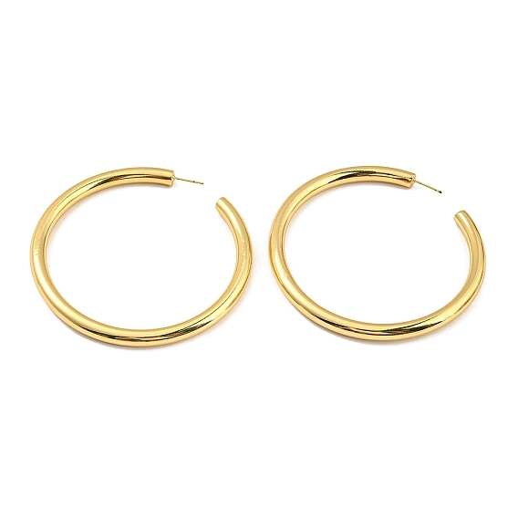 Серьги-гвоздики с латунным кольцом и стойкой, серьги-кольца, долговечный, без кадмия и без свинца