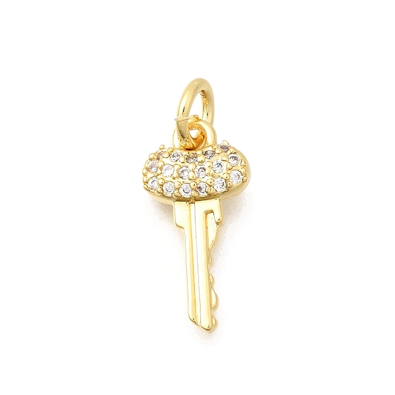 Латунные микропаве прозрачные подвески с фианитом, Брелоки для ключей