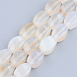 Natural White Agate Beads Strands, Twist