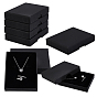 Paper Jewelry Set Gift Packing Boxes with Lid, for Earrings Necklaces, Rectangle