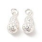 Rack Plating Alloy Pendants, Cadmium Free & Lead Free, with Jump Ring, Peanut Charm