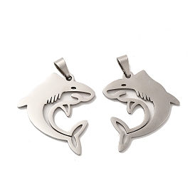 201 Stainless Steel Pendants, Dolphin Charm