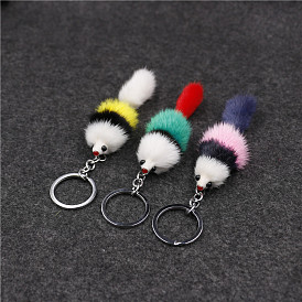Cute little fox pendant mink fur pendant cartoon plush bag key chain pendant promotion small gift