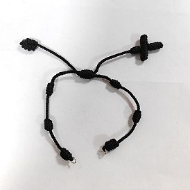 Fabrication de bracelets en cordons de nylon tressés réglables, avec 304 anneaux de saut ouverts en acier inoxydable, convient aux breloques de connecteur