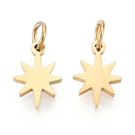 Ионное покрытие (ip) 304 подвески из нержавеющей стали, звезды прелести, с целью перехода в кольце