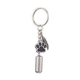 Alloy Enamel Keychain, Dog Paw