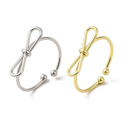 Латунные кольца-манжеты для женщин, без кадмия и без свинца, бантом