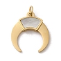 304 Stainless Steel with Shell Moon Charms