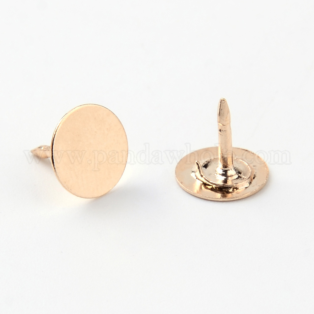 China Factory Brass Brooch Findings, Lapel Pin Back Tray 8mm, 8x8mm