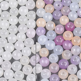 Transparent Glass UV Reactive Beads, Color Changing Beads, Round