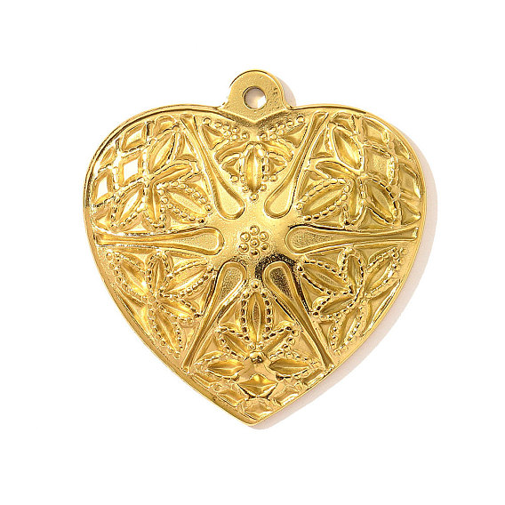 304 подвески из нержавеющей стали, сердце прелести, ионное покрытие (ip)