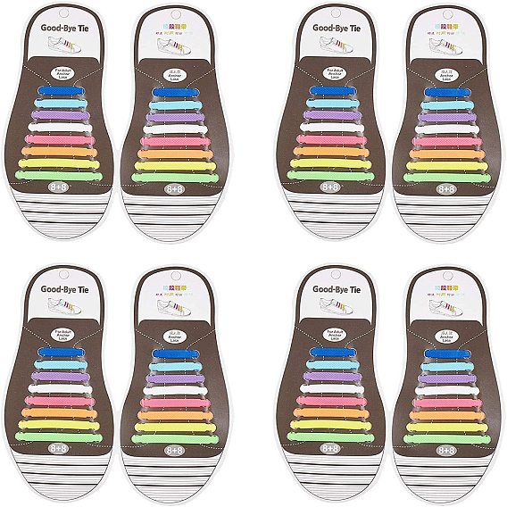 Good Bye Tie Shoelaces, Silicone Anchor Tieless Laces, for Adults