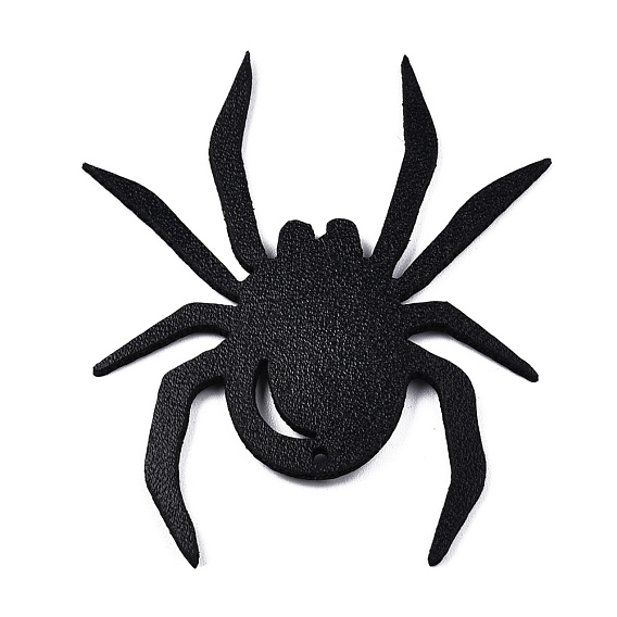 Halloween Theme Imitation Leather Pendant, Spider