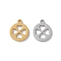 304 подвески из нержавеющей стали, плоский круглый с подвесками в виде клевера