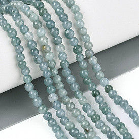 Естественный жадеит бисер пряди, круглые