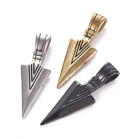 304 Stainless Steel Big Pendants, Triangle