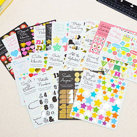 Decoraciones de papel pegatinas, álbumes de fotos de álbum de recortes hechos a mano diy, patrón mixto