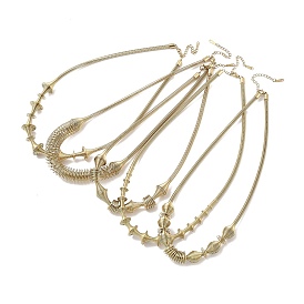 304 Нерегулярные витые цепочки из нержавеющей стали, спиральные нагрудные ожерелья для женщин