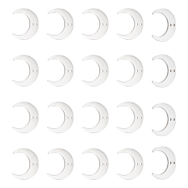 201 нержавеющая сталь 2 подвески с петлевыми звеньями, лазерная резка, полумесяц