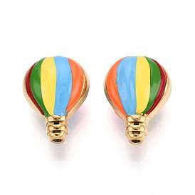 304 из нержавеющей стали эмаль бисер, воздушный шар, реальный 18 k позолоченный