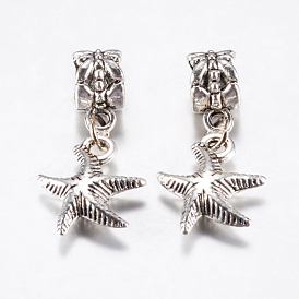 Сплавочные подвески тибетского стиля, морская звезда / морские звезды