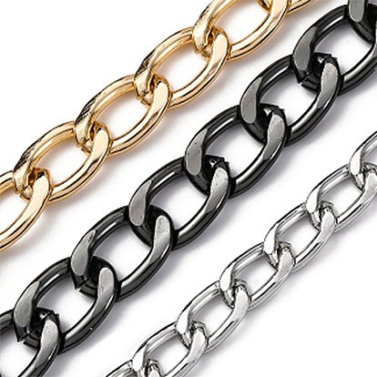 Оксидированные алюминиевые кубинские звенья цепи, с катушкой, несварные