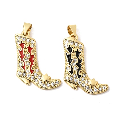 Латунные микро проложить кубического циркония подвески, брелоки для ботинок, долговечный, без кадмия и без свинца, стойки покрытие, реальный 18 k позолоченный