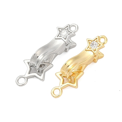 Замки из латуни с микропейвом и прозрачным фианитом, без кадмия, без никеля и без свинца, звезда