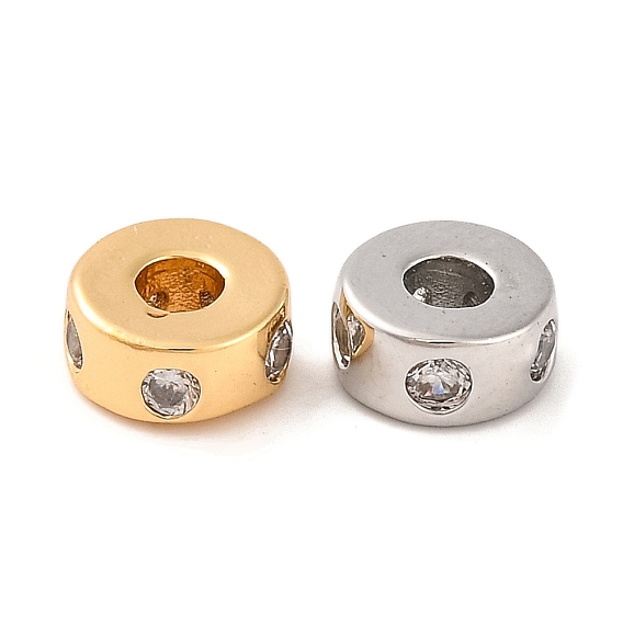 Латунные микропаве из прозрачного кубического циркония, без кадмия, без никеля и без свинца, колонка