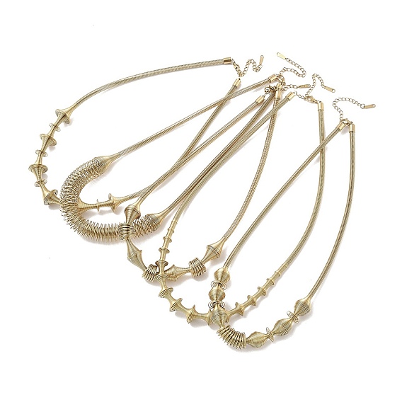 304 Нерегулярные витые цепочки из нержавеющей стали, спиральные нагрудные ожерелья для женщин