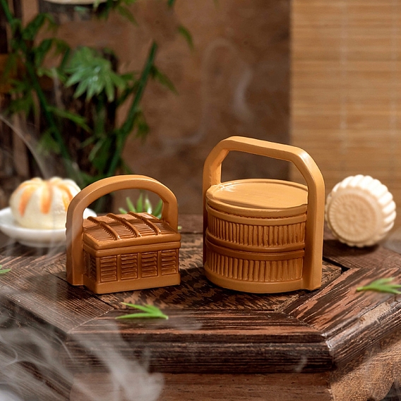 Миниатюрные украшения из смоляной корзины, для садовых кукольных домиков