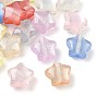 Perlas reactivas a los rayos UV de resina transparente, cuentas que cambian de color, gato de imitación, estrella, con polvo del brillo