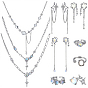 Kits de bijoux, y compris les bagues de manchette en alliage et en résine, Colliers et boucles d'oreilles en alliage