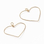 Copper Open Back Bezel Pendants, Heart