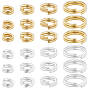 160шт 8 стили латунные разрезные кольца, без свинца и без кадмия, кольца с двойной петлей