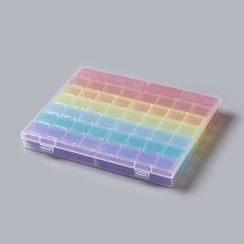 Пластиковые бисера контейнеры, съемный, 56 отсеков, прямоугольные