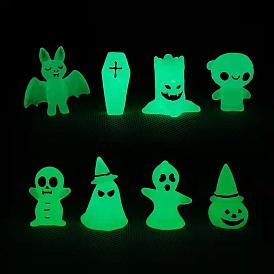 Luminous Halloween Ghost/Bat/Coffin/Pumpkin Resin Display Decoration, Glow in the Dark Ornament