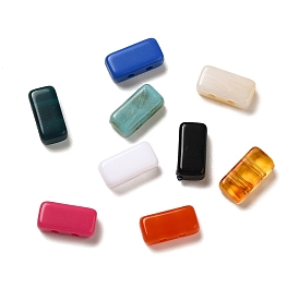 Opaque Acrylic Beads, Rectangle