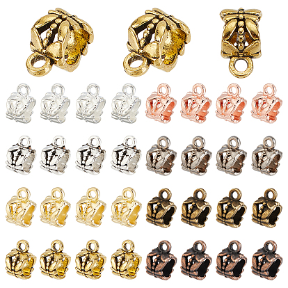 160Pcs 8 Colors Alloy Tube Bails, Loop Bails, Column