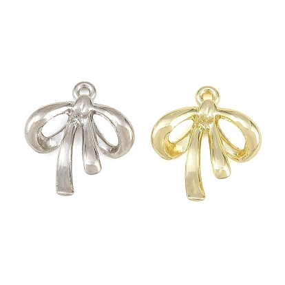 Alloy Pendants, Bowknot Charms, Rack Plating, Cadmium Free & Lead Free