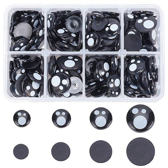 Plastic Doll Eyes, Craft Eyes, for Doll Making, Half Round