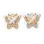 Alloy Rhinestone Pendants, Butterfly Charms
