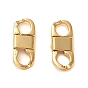 Rack Plating Brass Fold Over Clasps, 8 Shaped