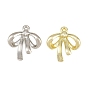 Alloy Pendants, Bowknot Charms, Rack Plating, Cadmium Free & Lead Free