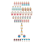 56Pcs 14 Styles Light Gold Plated Alloy Enamel Pendants, Mixed Shapes