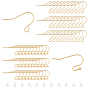 Brass Earring Hooks Sets, with Plastic Ear Nuts