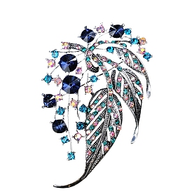 Брошь из полого листового сплава со стразами, для рюкзака для одежды