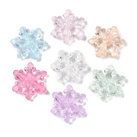 Transparent Acrylic Beads, Snowflake